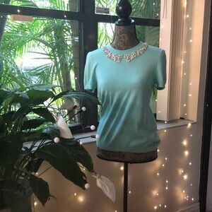 🦋 Kate Spade green cotton top M